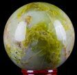 Polished Green Opal Sphere - Madagascar #78758-1